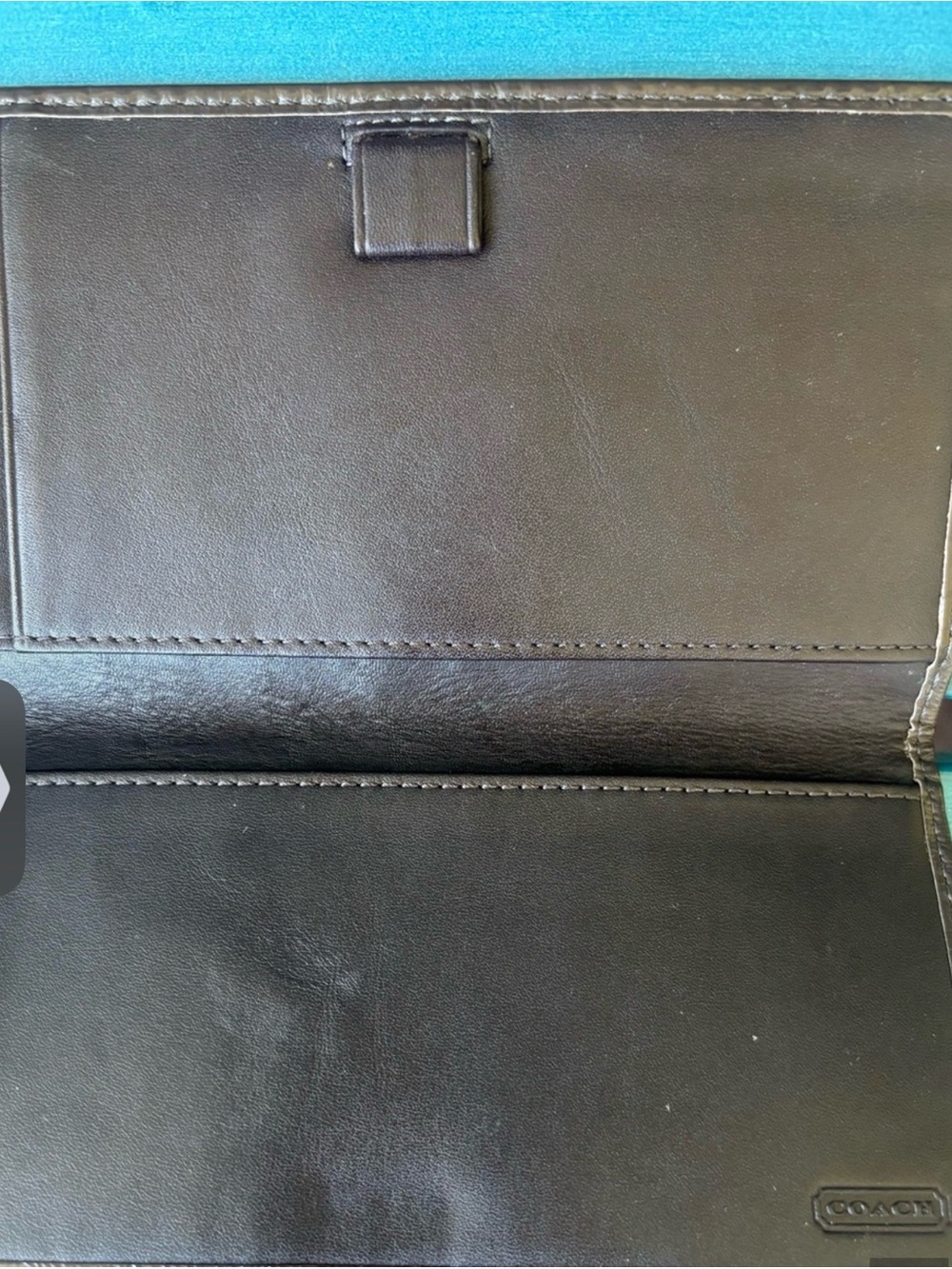 CoachVintage Y2K Brown/Tan Signature Checkbook Wallet - Picture 2 of 2